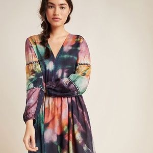 NWT Anthropologie Bl-nk Orina Tie-Dyed Mini Dress